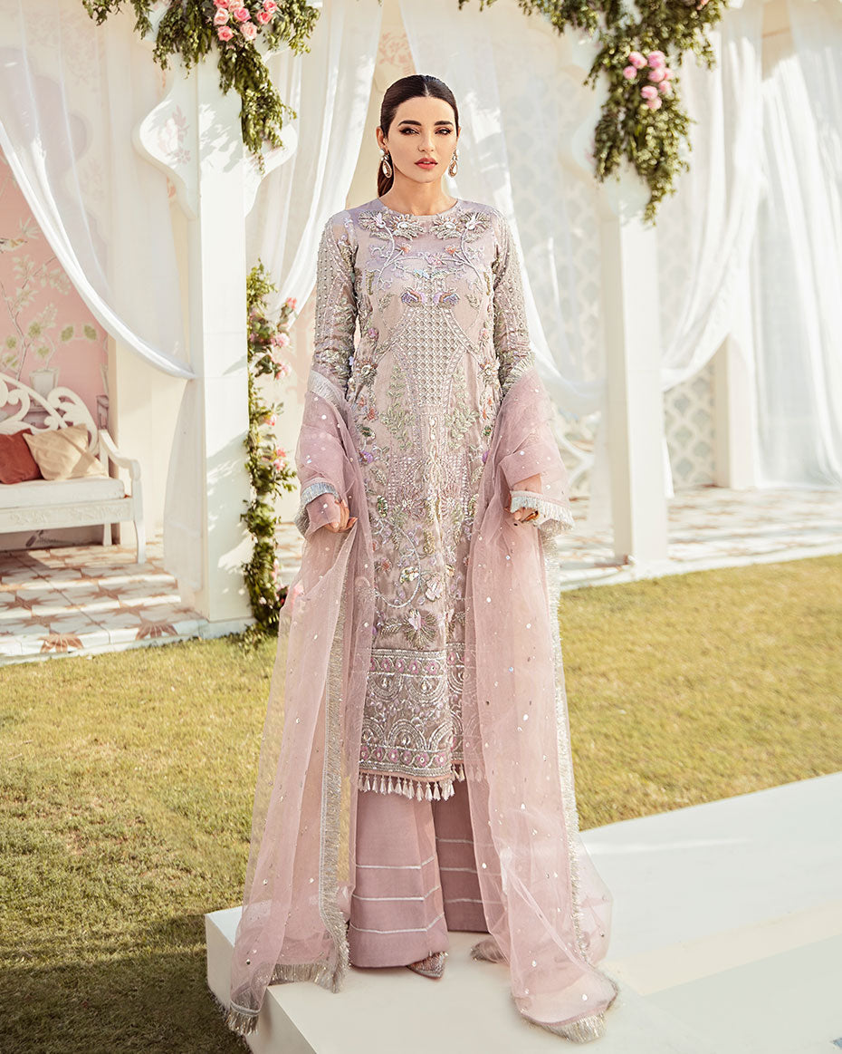 Gulaal | Wedding Formals | CLAIR EMBROIDERED NET 3-PIECE SUIT WS-05 - by - Libasekhas UK - Registered Vendor of : Gulaal - 100% Original Designer Dresss