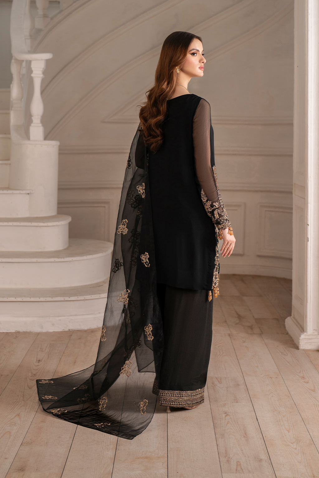 Iznik I Festive Formal I UE-417 Embroidered Chiffon - by Libasekhas UK - Registered Vendor of : Iznik - 100% Original Designer Dress