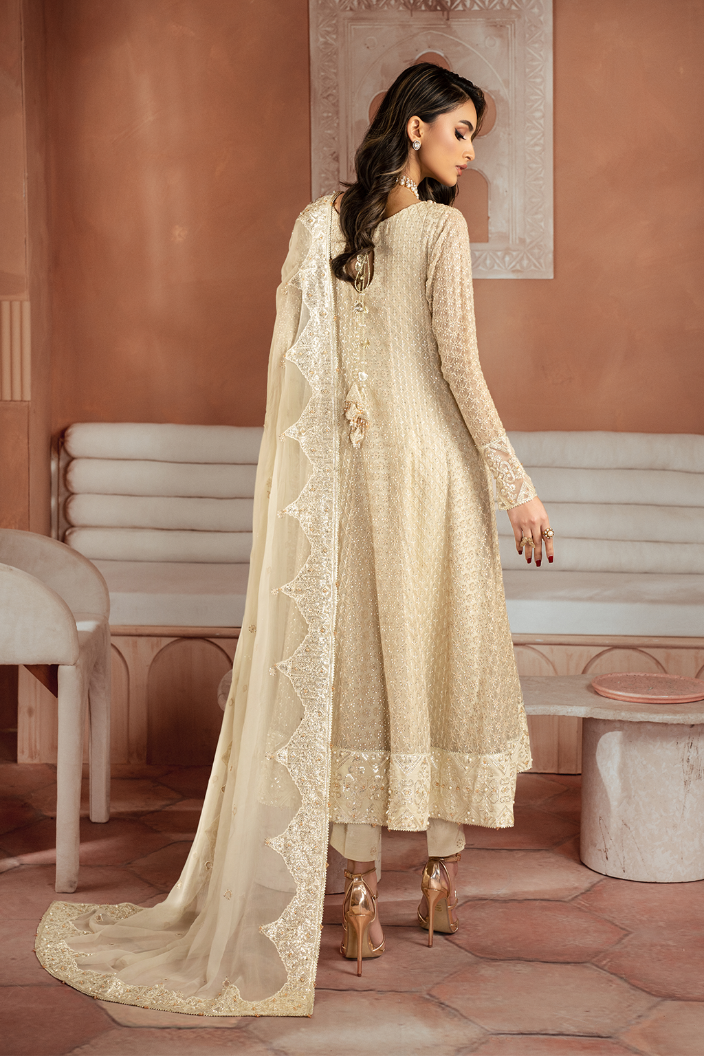 Iznik | Chiffon Kari | ICK-06 Embroidered Chiffon - by - Libasekhas UK - Registered Vendor of : Iznik - 100% Original Designer Dresss