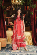 Maryam Hussain | Luxury Lawn 26 | Crimson - by Libasekhas UK - Registered Vendor of : Maryam Hussain - 100% Original Designer Dress