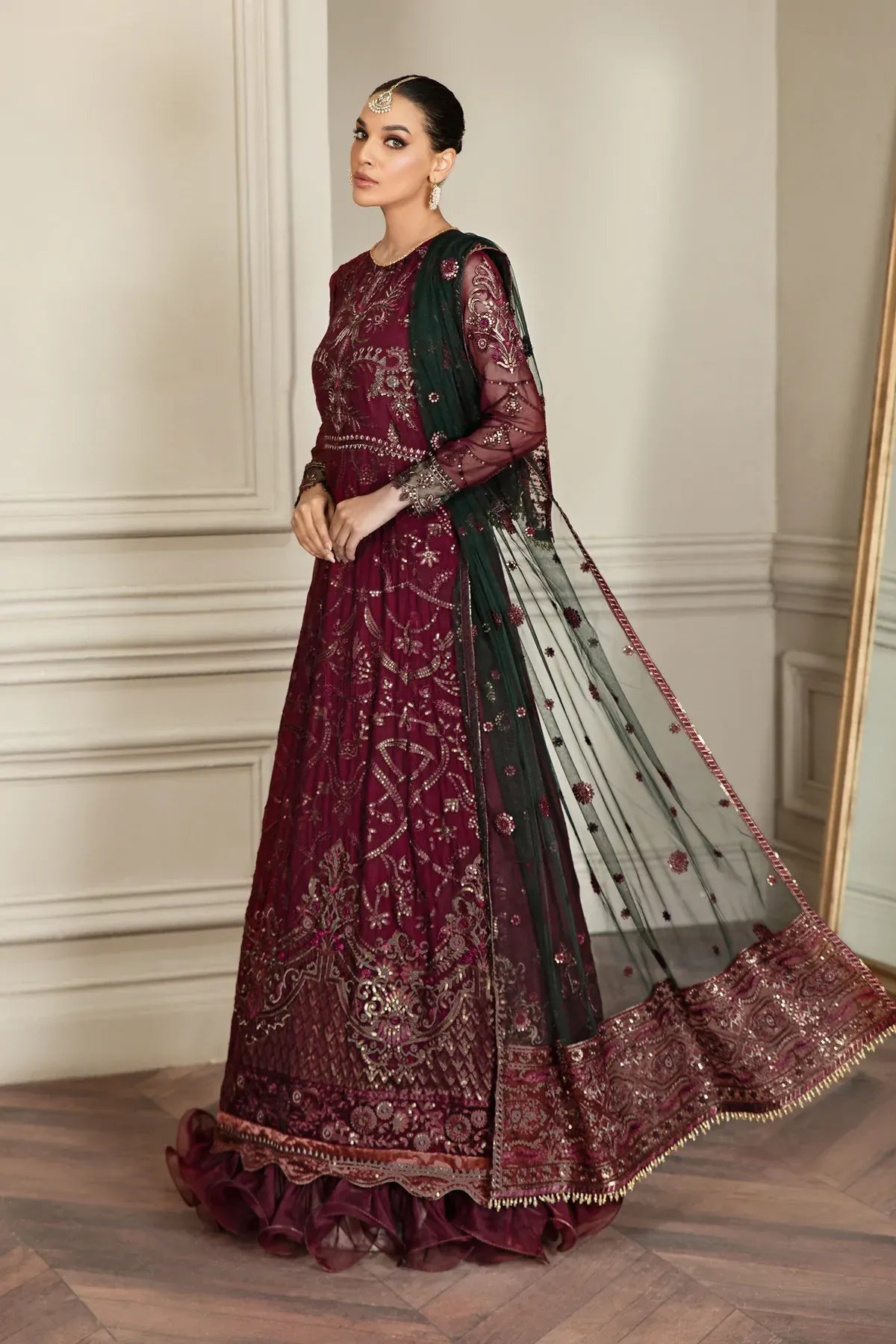 Zarif | Mehroz Formals | Berry Wood - by - Libasekhas UK - Registered Vendor of : Zarif - 100% Original Designer Dresss