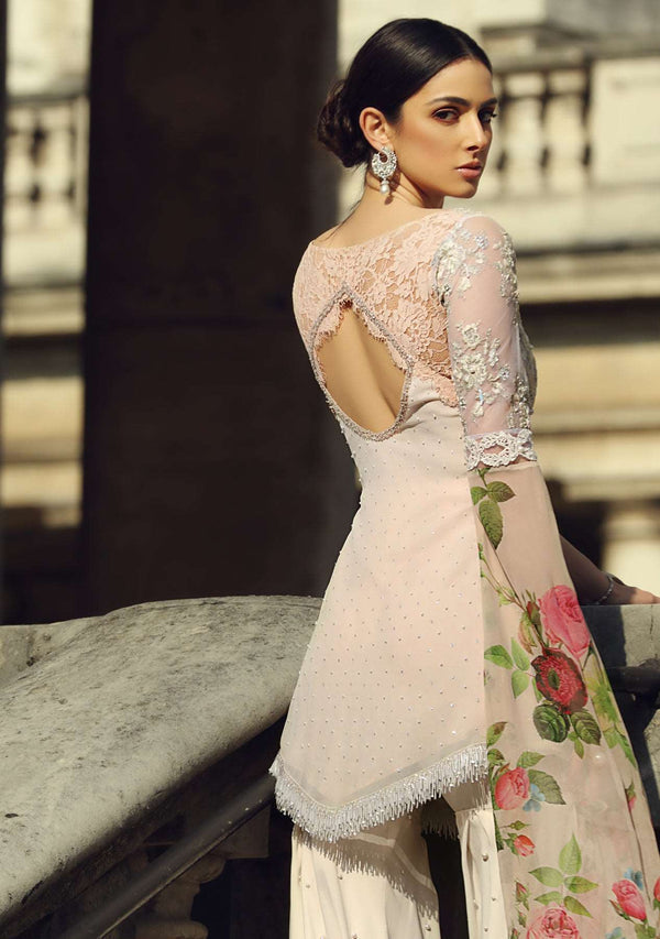 Layla Chatoor | Luxury Pret | Blush Pink Short Tunic - by Libasekhas UK - Registered Vendor of : Layla Chatoor - 100% Original Designer Dress