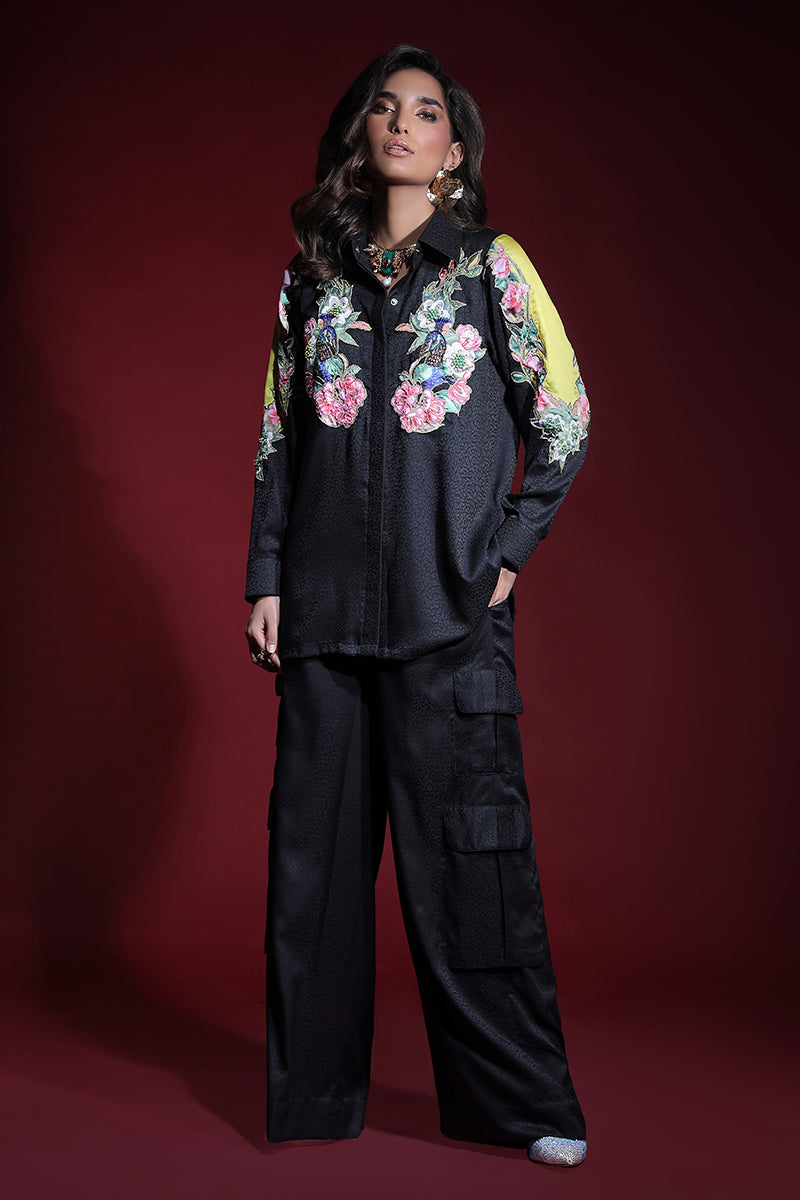 Wardha Saleem | Luxury Pret Fusion Wear | ONYX CORD-SET (2PC) - by - Libasekhas UK - Registered Vendor of : Wardha Saleem - 100% Original Designer Dresss