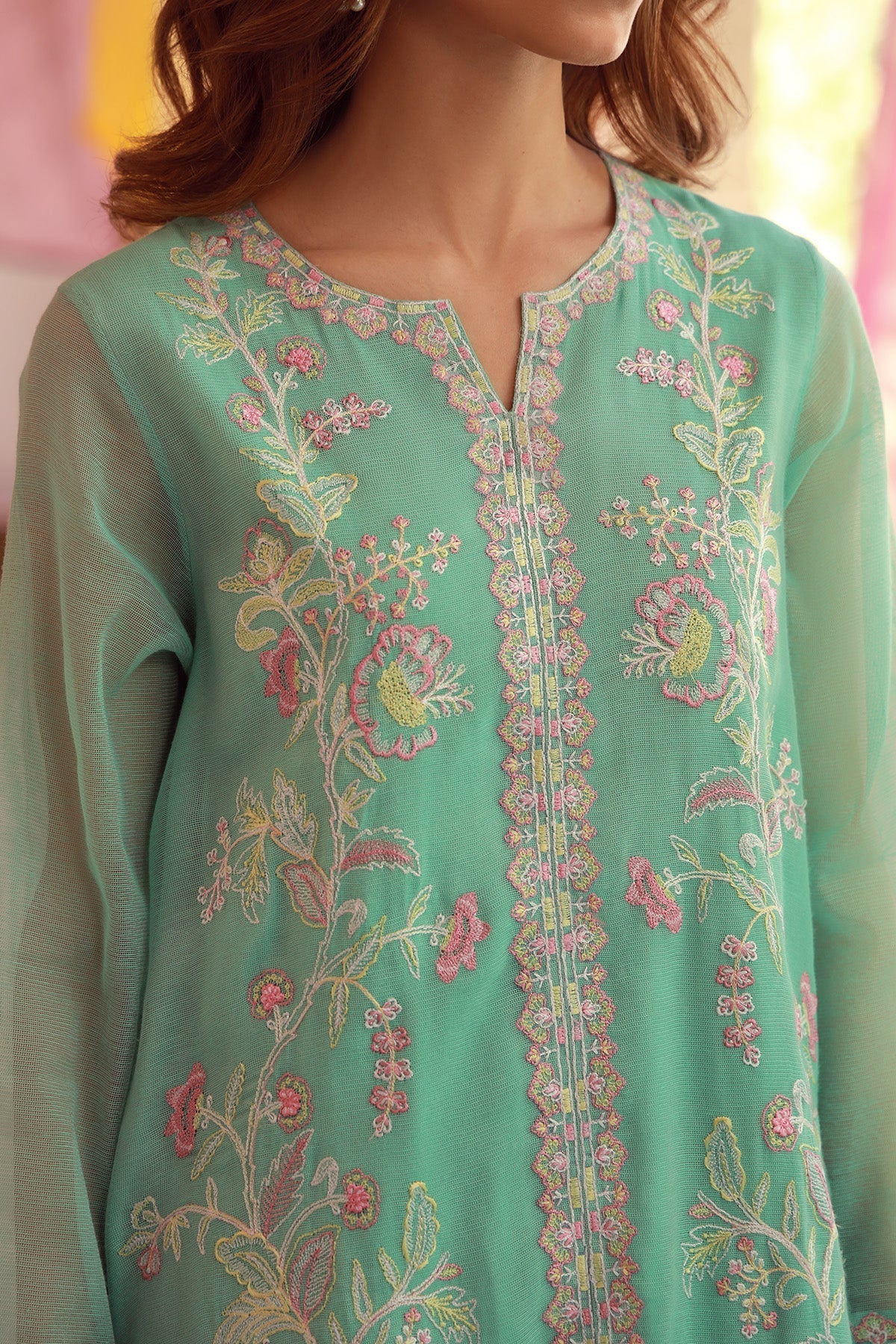 Sahar | Luxe Pret 25 | Mint Petal - by - Libasekhas UK - Registered Vendor of : Sahar - 100% Original Designer Dresss
