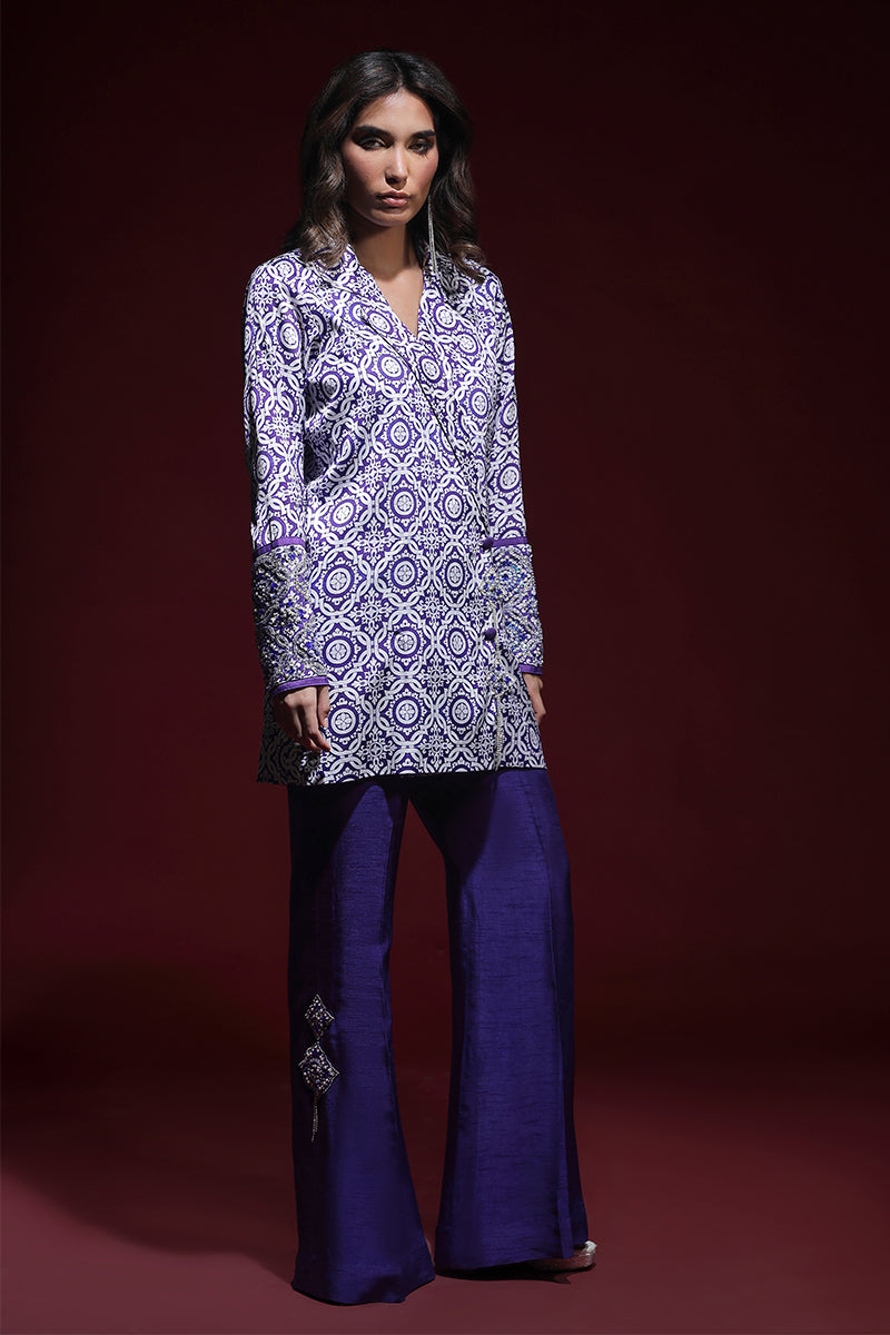 Wardha Saleem | Luxury Pret Fusion Wear | SAPHIR FORMAL CORD-SET (2PC) - by - Libasekhas UK - Registered Vendor of : Wardha Saleem - 100% Original Designer Dresss