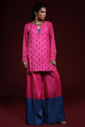 Wardha Saleem | Luxury Pret Fusion Wear | LUXURA (HOT PINK) CORD-SET (2PC) - by - Libasekhas UK - Registered Vendor of : Wardha Saleem - 100% Original Designer Dresss