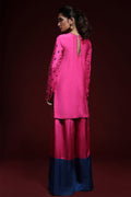 Wardha Saleem | Luxury Pret Fusion Wear | LUXURA (HOT PINK) CORD-SET (2PC) - by - Libasekhas UK - Registered Vendor of : Wardha Saleem - 100% Original Designer Dresss
