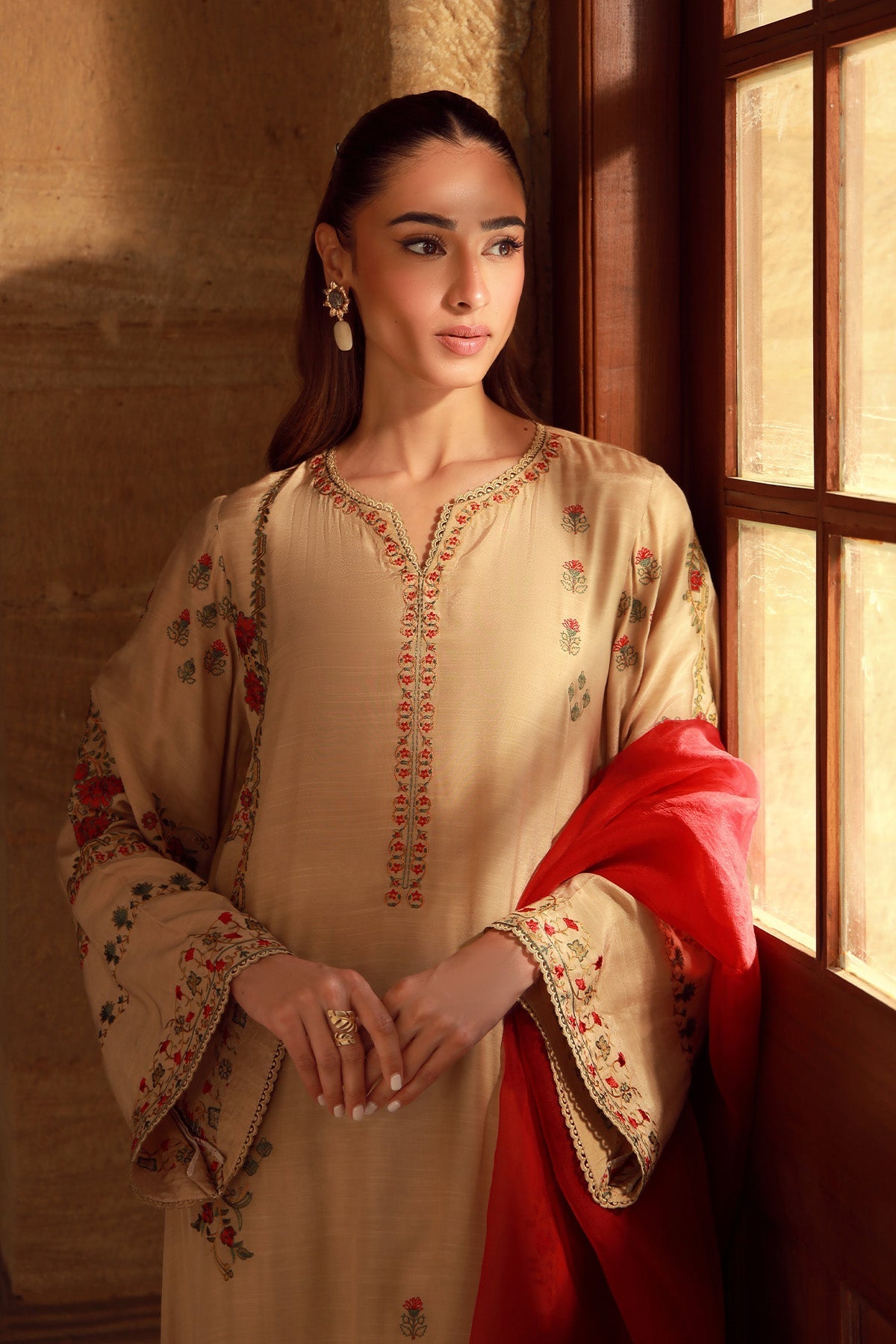 Sahar | Luxe Pret 25 | Crimson Bronze - by - Libasekhas UK - Registered Vendor of : Sahar - 100% Original Designer Dresss