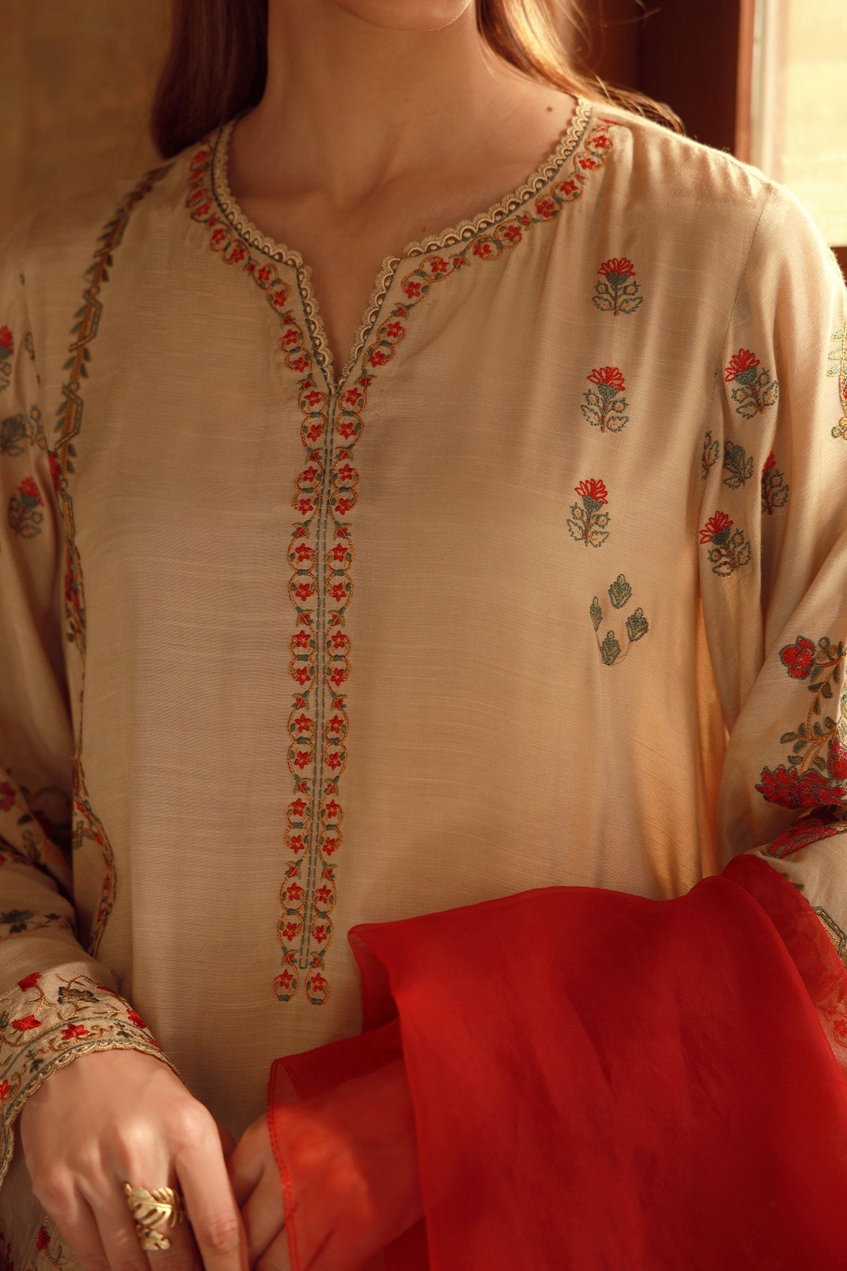 Sahar | Luxe Pret 25 | Crimson Bronze - by - Libasekhas UK - Registered Vendor of : Sahar - 100% Original Designer Dresss