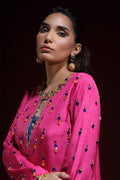Wardha Saleem | Luxury Pret Fusion Wear | LUXURA (HOT PINK) CORD-SET (2PC) - by - Libasekhas UK - Registered Vendor of : Wardha Saleem - 100% Original Designer Dresss