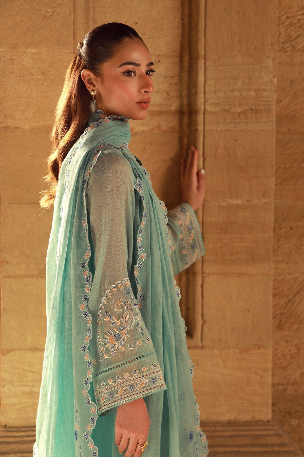 Sahar | Luxe Pret 25 | Persian Turquoise - by - Libasekhas UK - Registered Vendor of : Sahar - 100% Original Designer Dresss