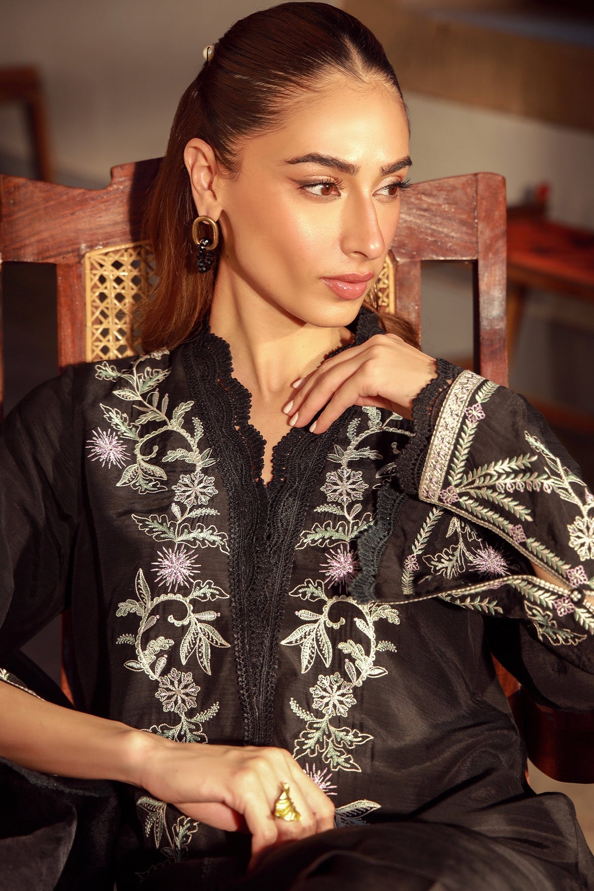 Sahar | Luxe Pret 25 | Midnight Muse - by - Libasekhas UK - Registered Vendor of : Sahar - 100% Original Designer Dresss
