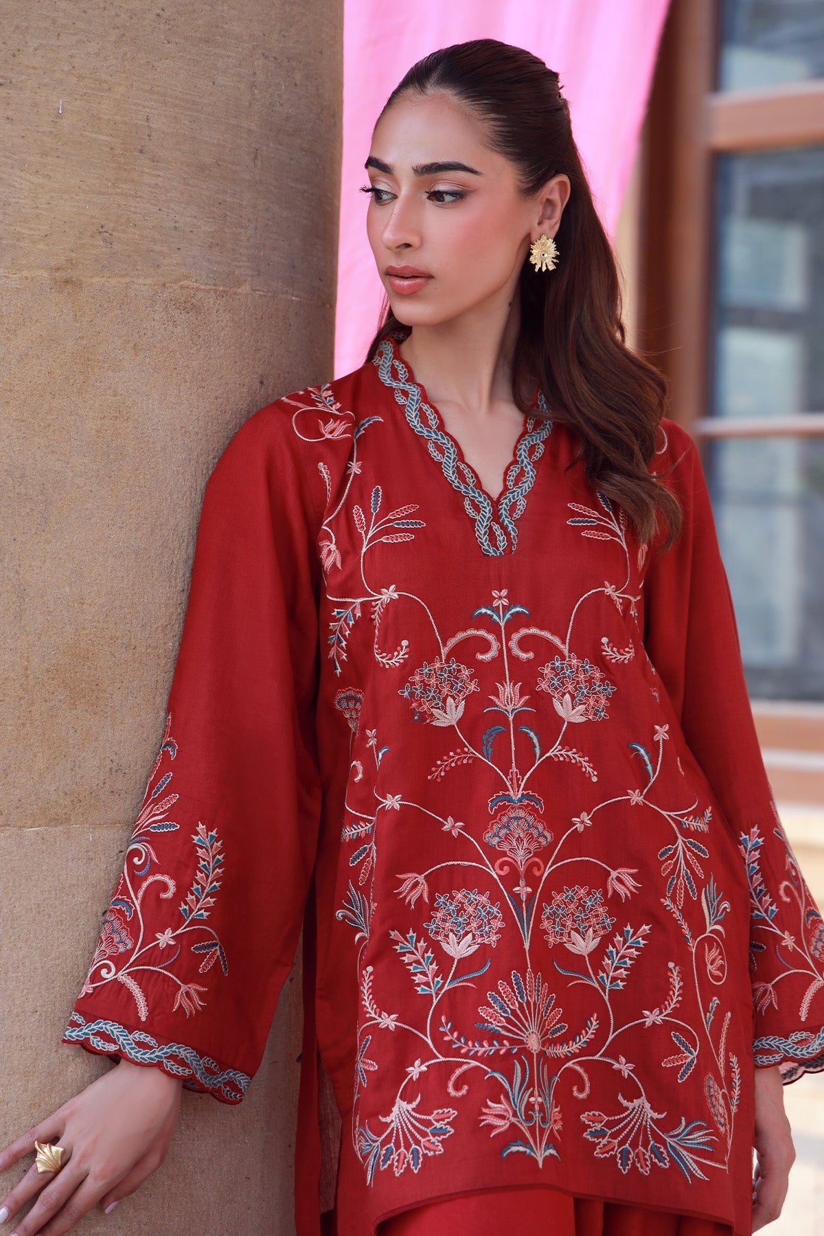 Sahar | Luxe Pret 25 | Crimson Garden - by - Libasekhas UK - Registered Vendor of : Sahar - 100% Original Designer Dresss