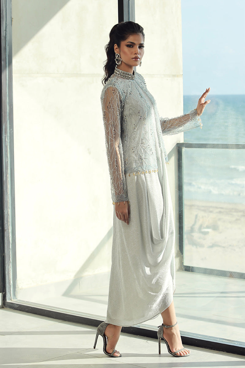 Wardha Saleem | Luxury Pret Fusion Wear | PEARL (2PC) - by - Libasekhas UK - Registered Vendor of : Wardha Saleem - 100% Original Designer Dresss
