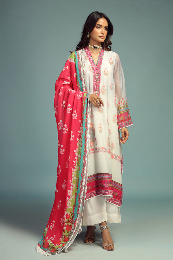 Wardha Saleem | Luxury Pret Traditional Wear | GUL BAHAAR SHIRT WITH DUPATTA (2 PC) - by - Libasekhas UK - Registered Vendor of : Wardha Saleem - 100% Original Designer Dresss