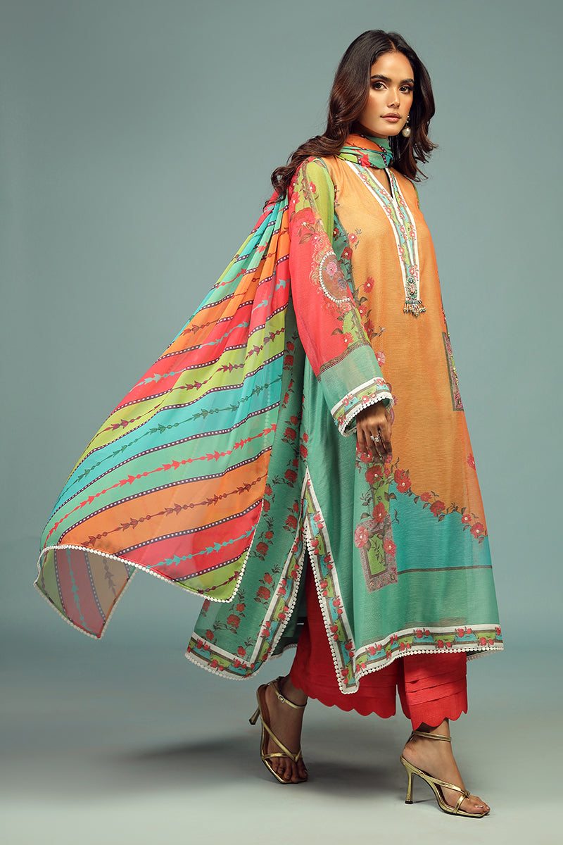 Wardha Saleem | Luxury Pret Traditional Wear | AFSANEH SHIRT WITH DUPATTA ( 2 PC) - by - Libasekhas UK - Registered Vendor of : Wardha Saleem - 100% Original Designer Dresss