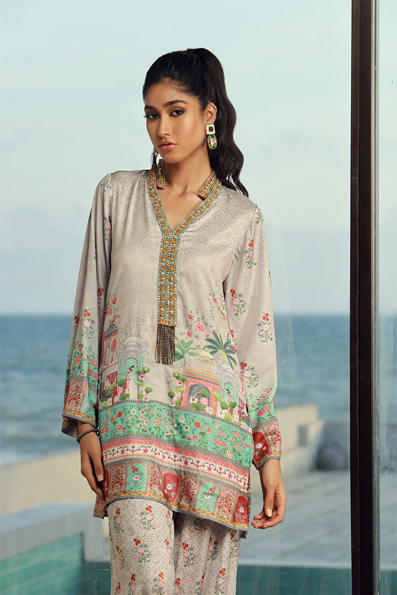 Wardha Saleem | Luxury Pret Fusion Wear | LILA (2PC) - by - Libasekhas UK - Registered Vendor of : Wardha Saleem - 100% Original Designer Dresss