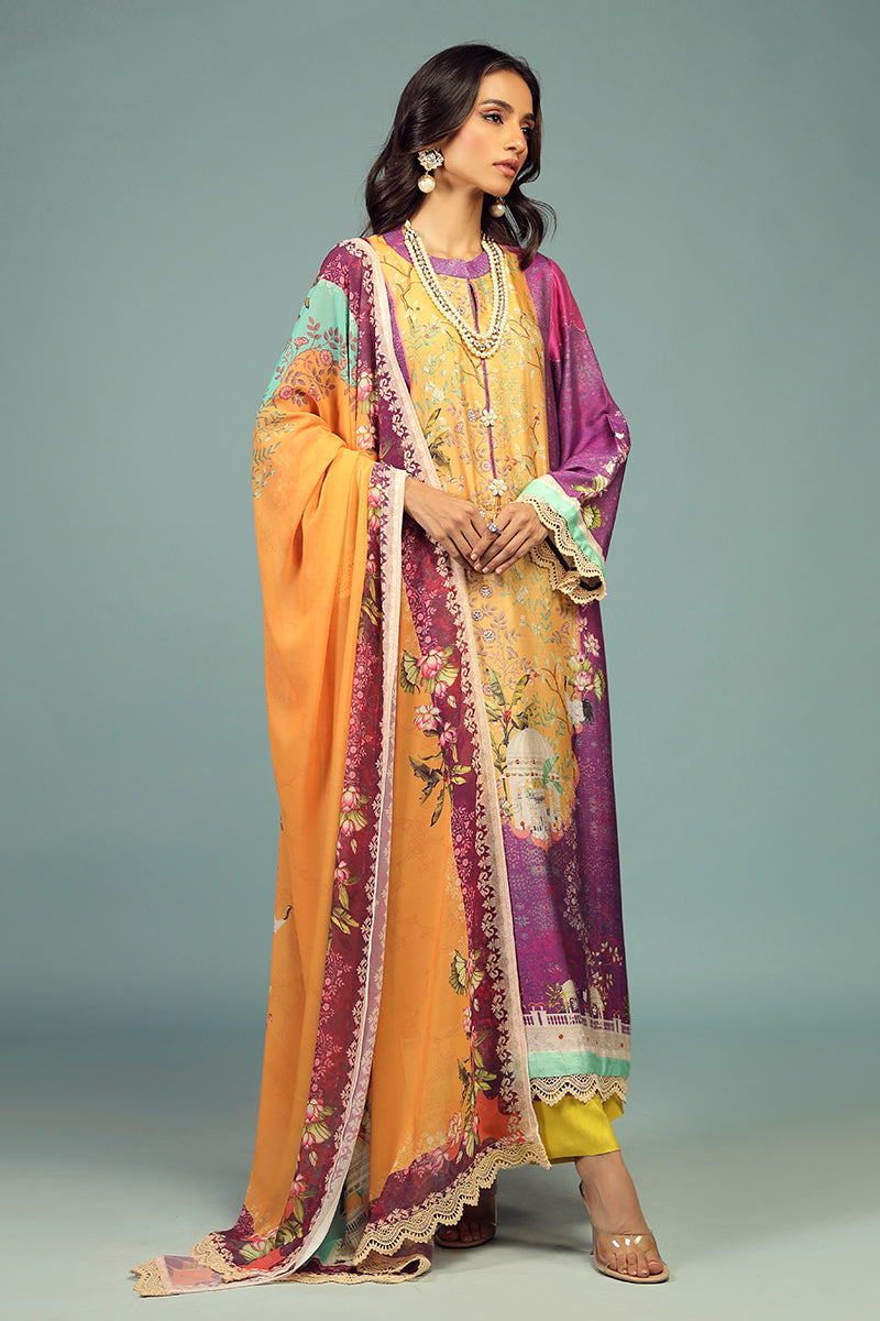 Wardha Saleem | Luxury Pret Traditional Wear | JHAROKA SHIRT WITH DUPATTA ( 2 PC) - by - Libasekhas UK - Registered Vendor of : Wardha Saleem - 100% Original Designer Dresss