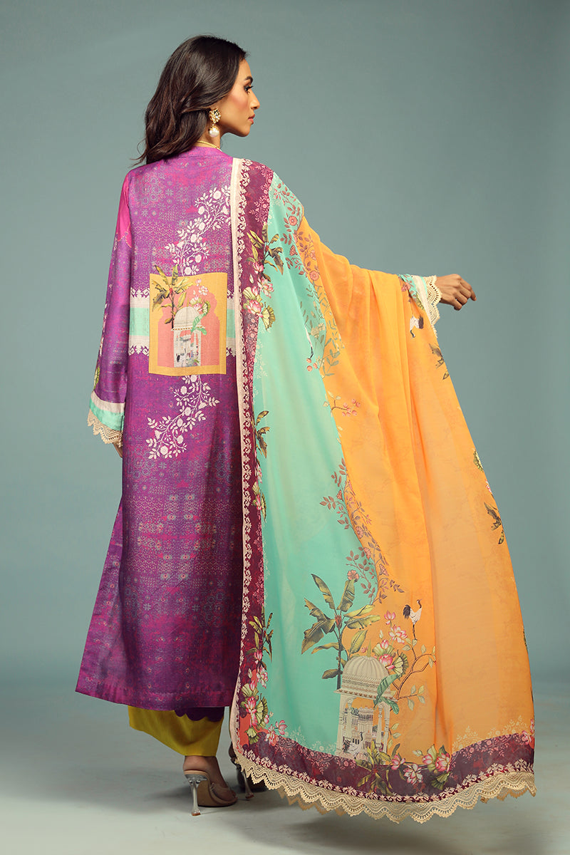 Wardha Saleem | Luxury Pret Traditional Wear | JHAROKA SHIRT WITH DUPATTA ( 2 PC) - by - Libasekhas UK - Registered Vendor of : Wardha Saleem - 100% Original Designer Dresss