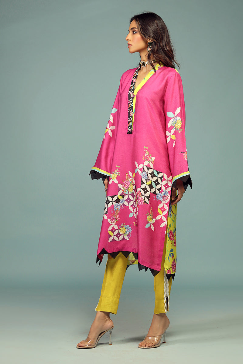 Wardha Saleem | Luxury Pret Traditional Wear | SHIKARGAH SHIRT WITH DUPATTA ( 2 PC) - by - Libasekhas UK - Registered Vendor of : Wardha Saleem - 100% Original Designer Dresss