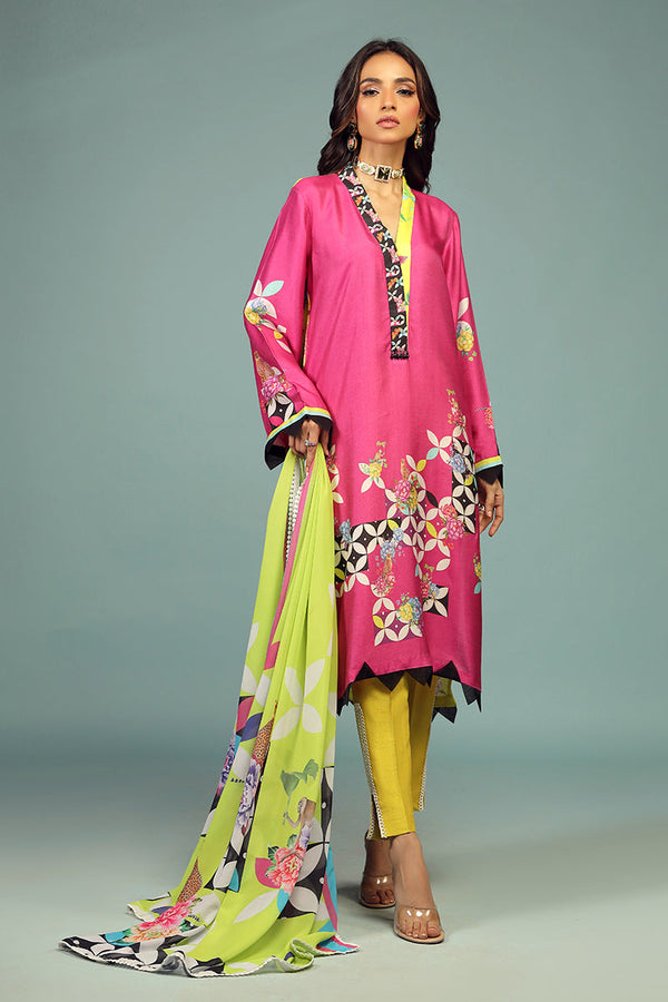 Wardha Saleem | Luxury Pret Traditional Wear | SHIKARGAH SHIRT WITH DUPATTA ( 2 PC) - by - Libasekhas UK - Registered Vendor of : Wardha Saleem - 100% Original Designer Dresss