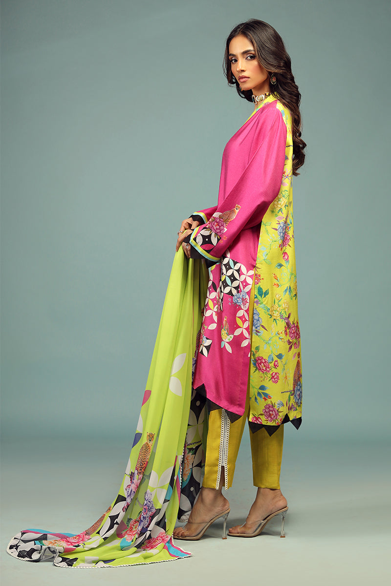 Wardha Saleem | Luxury Pret Traditional Wear | SHIKARGAH SHIRT WITH DUPATTA ( 2 PC) - by - Libasekhas UK - Registered Vendor of : Wardha Saleem - 100% Original Designer Dresss