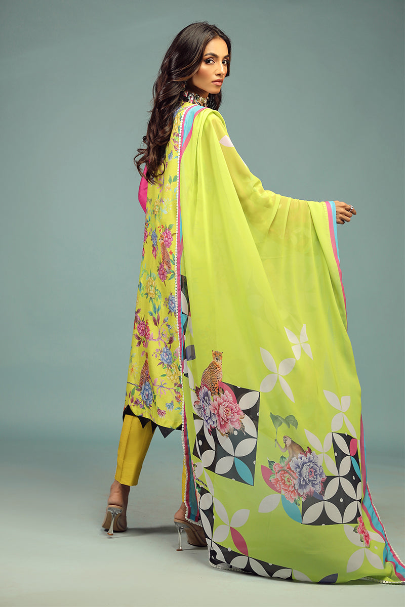 Wardha Saleem | Luxury Pret Traditional Wear | SHIKARGAH SHIRT WITH DUPATTA ( 2 PC) - by - Libasekhas UK - Registered Vendor of : Wardha Saleem - 100% Original Designer Dresss