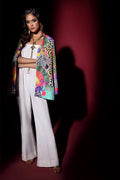 Wardha Saleem | Luxury Pret Fusion Wear | SAFARI JACKET WITH JUMPSUIT (2PC) - by - Libasekhas UK - Registered Vendor of : Wardha Saleem - 100% Original Designer Dresss