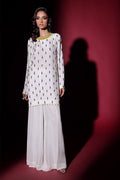 Wardha Saleem | Luxury Pret Fusion Wear | LUXURA (WHITE) CORD-SET (2PC) - by - Libasekhas UK - Registered Vendor of : Wardha Saleem - 100% Original Designer Dresss