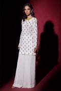 Wardha Saleem | Luxury Pret Fusion Wear | LUXURA (WHITE) CORD-SET (2PC) - by - Libasekhas UK - Registered Vendor of : Wardha Saleem - 100% Original Designer Dresss