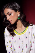 Wardha Saleem | Luxury Pret Fusion Wear | LUXURA (WHITE) CORD-SET (2PC) - by - Libasekhas UK - Registered Vendor of : Wardha Saleem - 100% Original Designer Dresss
