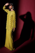Wardha Saleem | Luxury Pret Fusion Wear | LUXURA (LIME GREEN) CORD-SET (2PC) - by - Libasekhas UK - Registered Vendor of : Wardha Saleem - 100% Original Designer Dresss