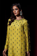 Wardha Saleem | Luxury Pret Fusion Wear | LUXURA (LIME GREEN) CORD-SET (2PC) - by - Libasekhas UK - Registered Vendor of : Wardha Saleem - 100% Original Designer Dresss
