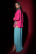 Wardha Saleem | Luxury Pret Fusion Wear | IVY JACKET WITH DRAPE (2PC) - by - Libasekhas UK - Registered Vendor of : Wardha Saleem - 100% Original Designer Dresss