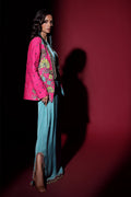 Wardha Saleem | Luxury Pret Fusion Wear | IVY JACKET WITH DRAPE (2PC) - by - Libasekhas UK - Registered Vendor of : Wardha Saleem - 100% Original Designer Dresss