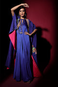 Wardha Saleem | Luxury Pret Fusion Wear | NOVA CAPE WITH DRAPE (2PC) - by - Libasekhas UK - Registered Vendor of : Wardha Saleem - 100% Original Designer Dresss