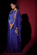 Wardha Saleem | Luxury Pret Fusion Wear | NOVA CAPE WITH DRAPE (2PC) - by - Libasekhas UK - Registered Vendor of : Wardha Saleem - 100% Original Designer Dresss