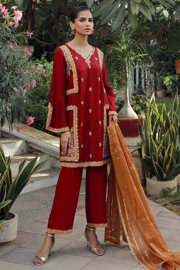 Sana Abbas | Velvet Formals | TOPAZ - by - Libasekhas UK - Registered Vendor of : Sana Abbas - 100% Original Designer Dresss