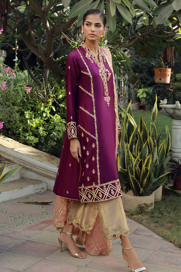 Sana Abbas | Velvet Formals | SPINEL - by - Libasekhas UK - Registered Vendor of : Sana Abbas - 100% Original Designer Dresss