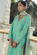 Sana Abbas | Velvet Formals | AQUAMARINE - by - Libasekhas UK - Registered Vendor of : Sana Abbas - 100% Original Designer Dresss