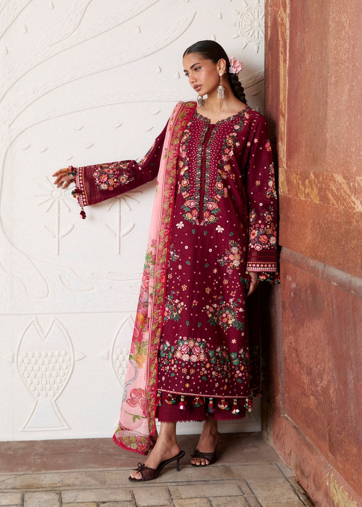 Hussain Rehar | Zan SS26 | Kestane - by Libasekhas UK - Registered Vendor of : Hussain Rehar - 100% Original Designer Dress
