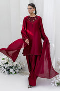 Chic Ophicial | Aarzu Luxe Pret | Ruby Veil - by Libasekhas UK - Registered Vendor of : Chic Ophicial - 100% Original Designer Dress