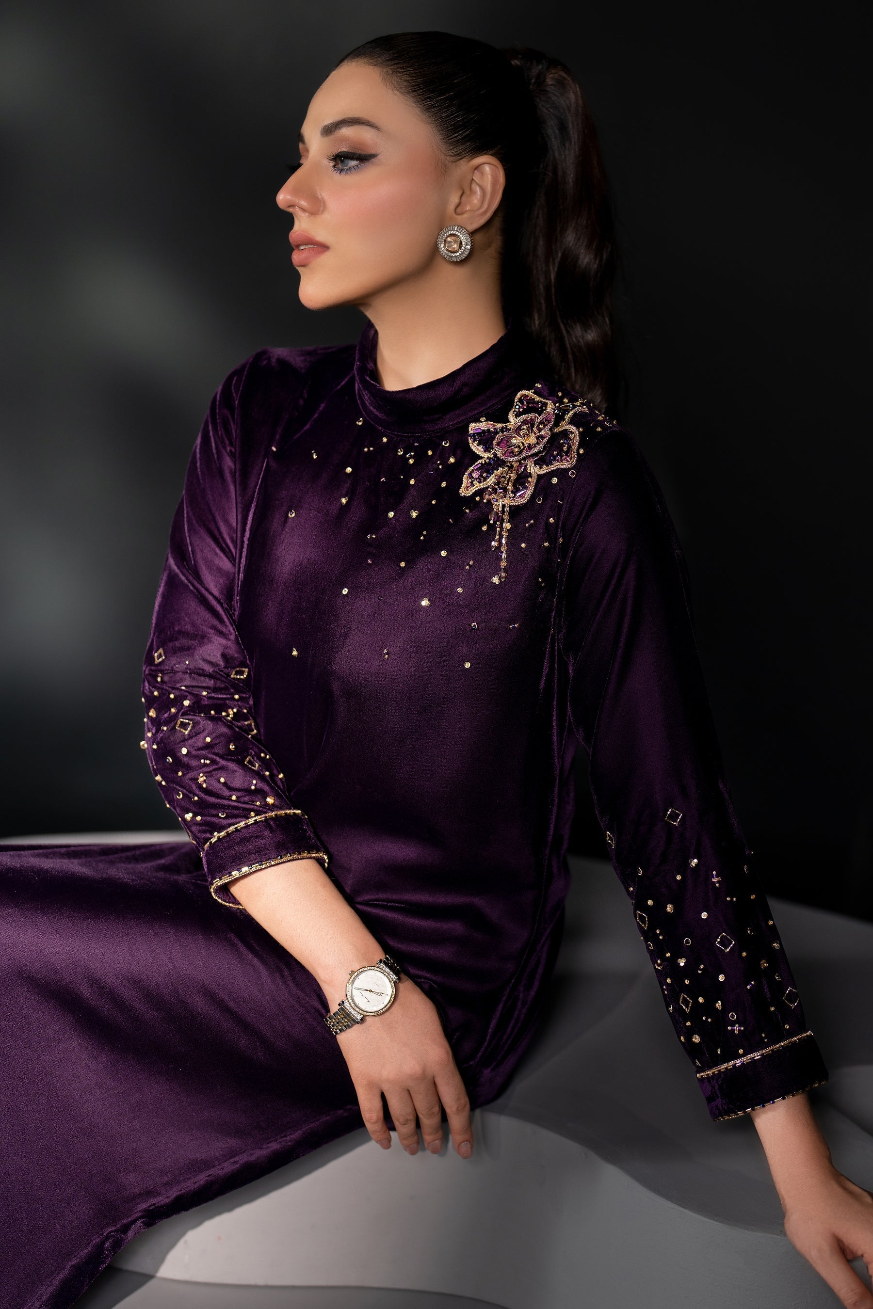 Naqshi | Makhmal 24 | BLAZE - by - Libasekhas UK - Registered Vendor of : Naqshi - 100% Original Designer Dresss