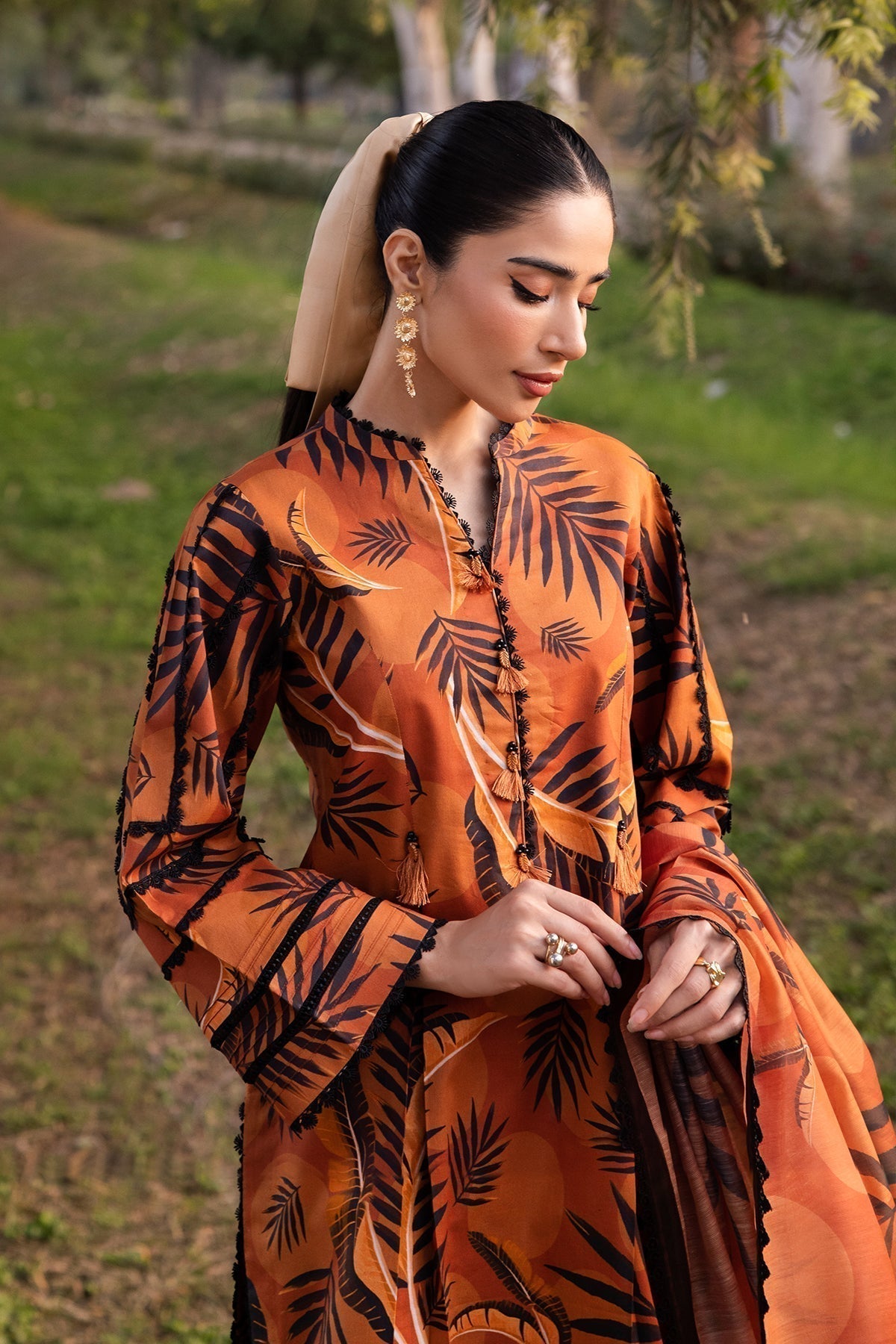 Alizeh | Sheen Lawn Prints 24 | MARIGOLD - by - Libasekhas UK - Registered Vendor of : Alizeh - 100% Original Designer Dresss