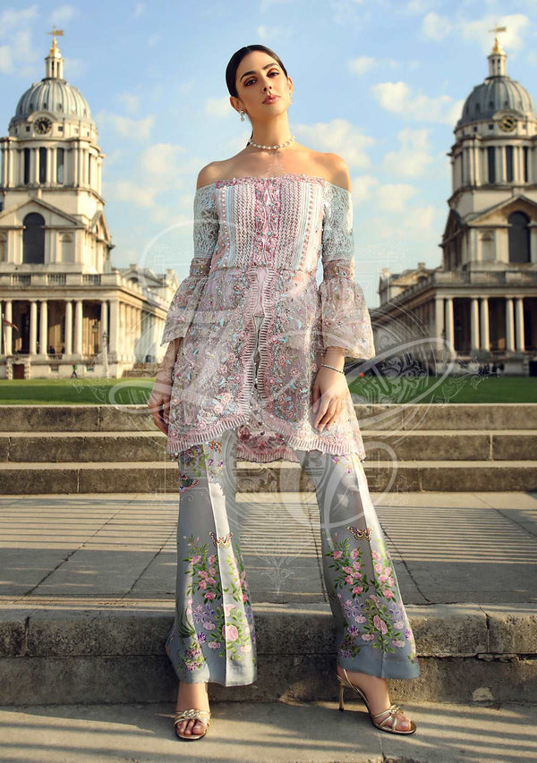Layla Chatoor | Luxury Pret | Hi Lo Peplum Top - by Libasekhas UK - Registered Vendor of : Layla Chatoor - 100% Original Designer Dress