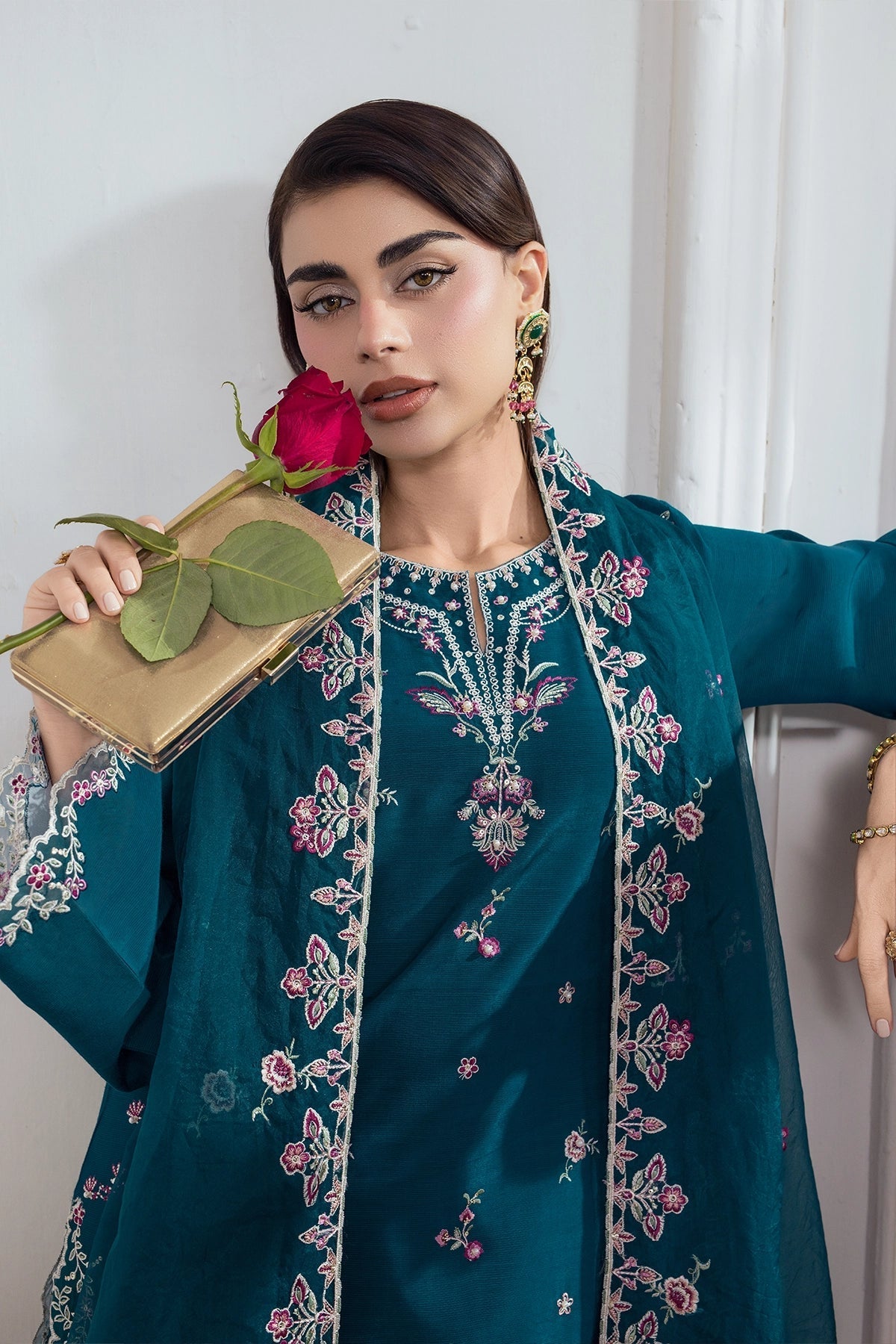 Rangrasiya | Lumeire Silk |Carmin - by Libasekhas UK - Registered Vendor of : Rangrasiya - 100% Original Designer Dress