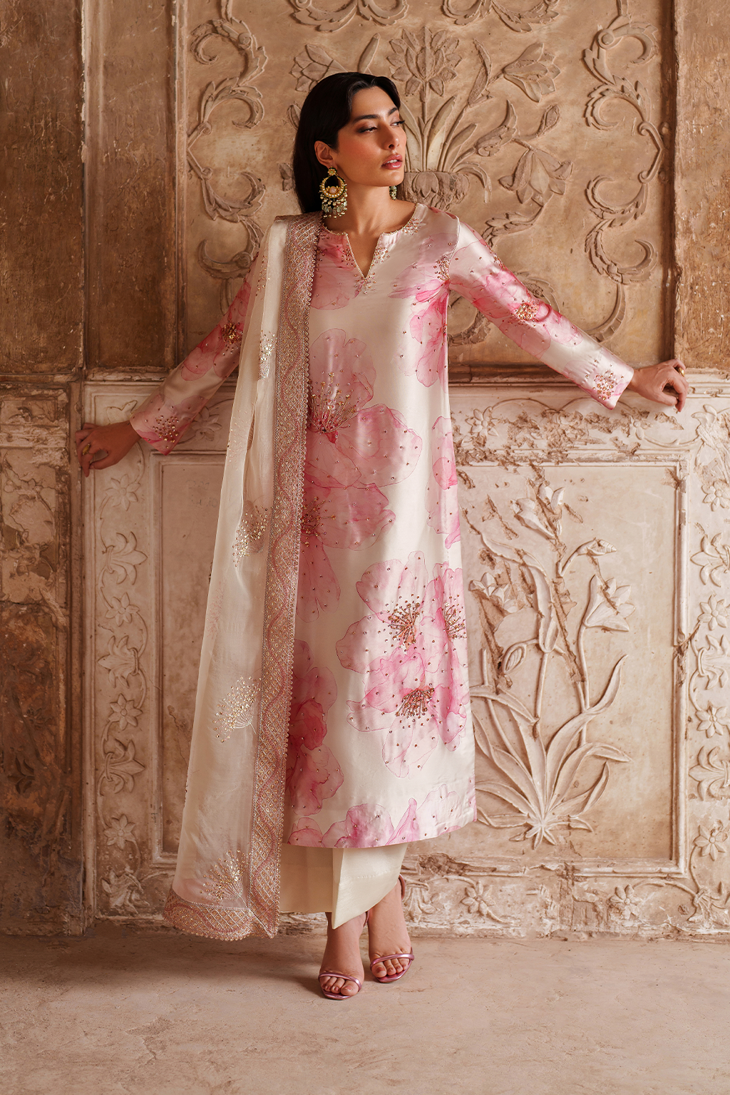 Iznik | Festive Formal | UE-547 Printed Charmeuse - by Libasekhas UK - Registered Vendor of : Iznik - 100% Original Designer Dress