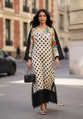 Zarqash | Silk Edit 26 | Polka Botanique - by Libasekhas UK - Registered Vendor of : Zarqash - 100% Original Designer Dress