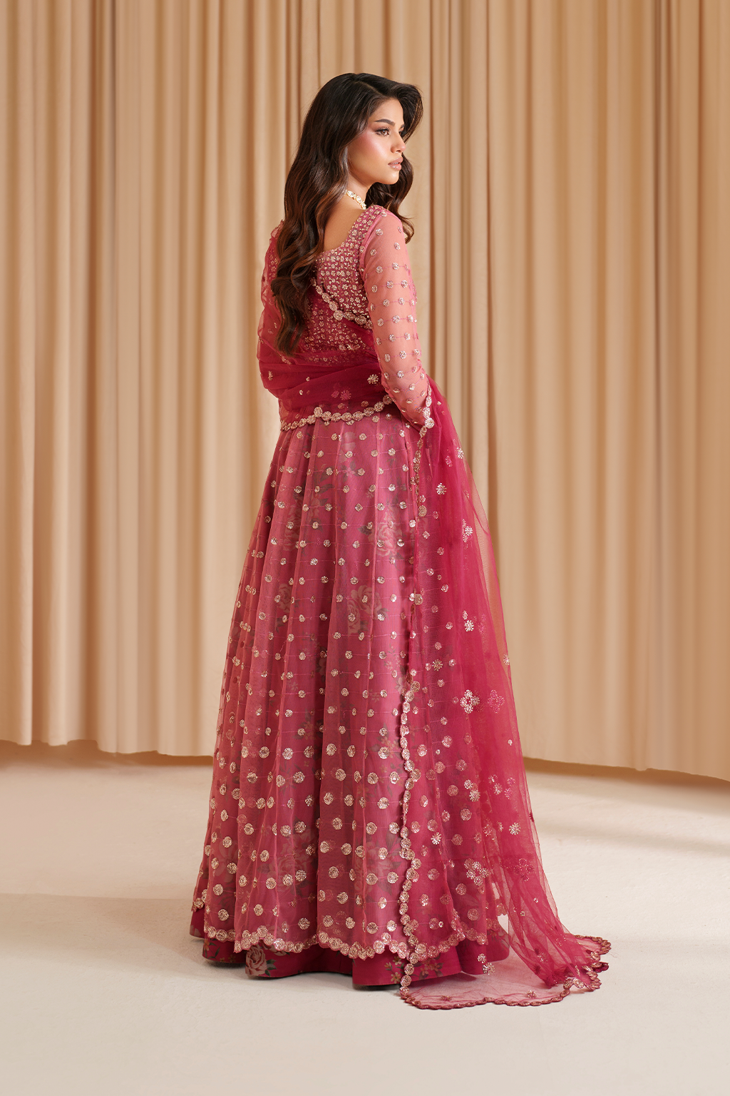 Iznik I Festive Formal I CC-72 Embroidered Net - by Libasekhas UK - Registered Vendor of : Iznik - 100% Original Designer Dress