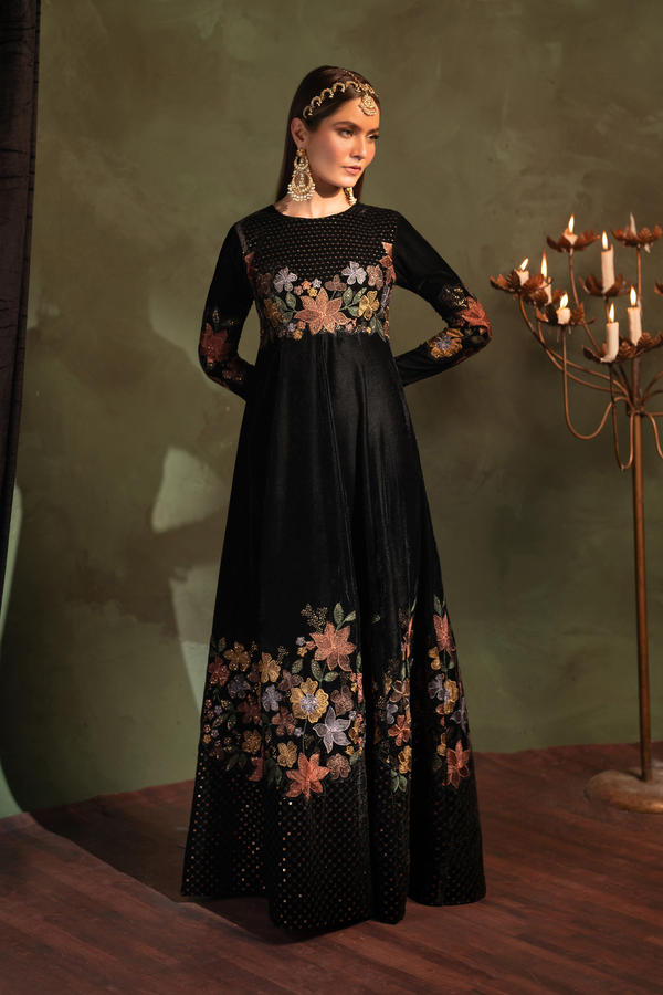 Iznik | Velvet 25 | IV-52 Embroidered Velvet - by Libasekhas UK - Registered Vendor of : Iznik - 100% Original Designer Dress